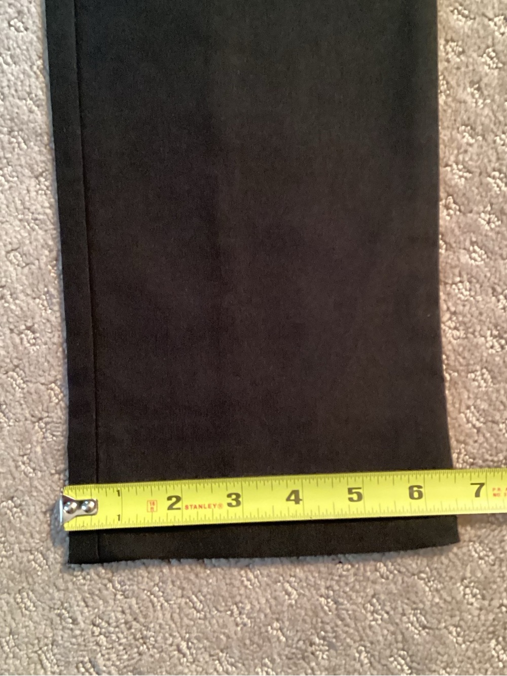 Anne Klein Black pull on pants,straight leg,stretch,logo tab, 30”L,9”rise,sz4 - Picture 8 of 13